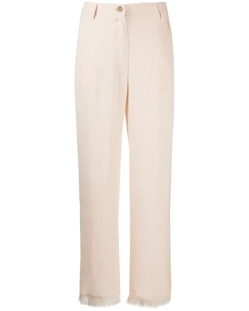 Nanushka Ausgefranste 'Theo' Hose - CREME Creme