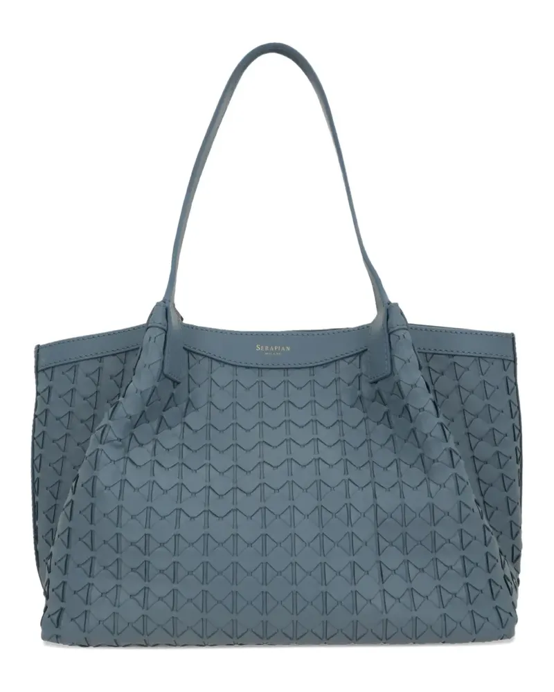 Serapian small Secret leather tote bag - Blau Blau