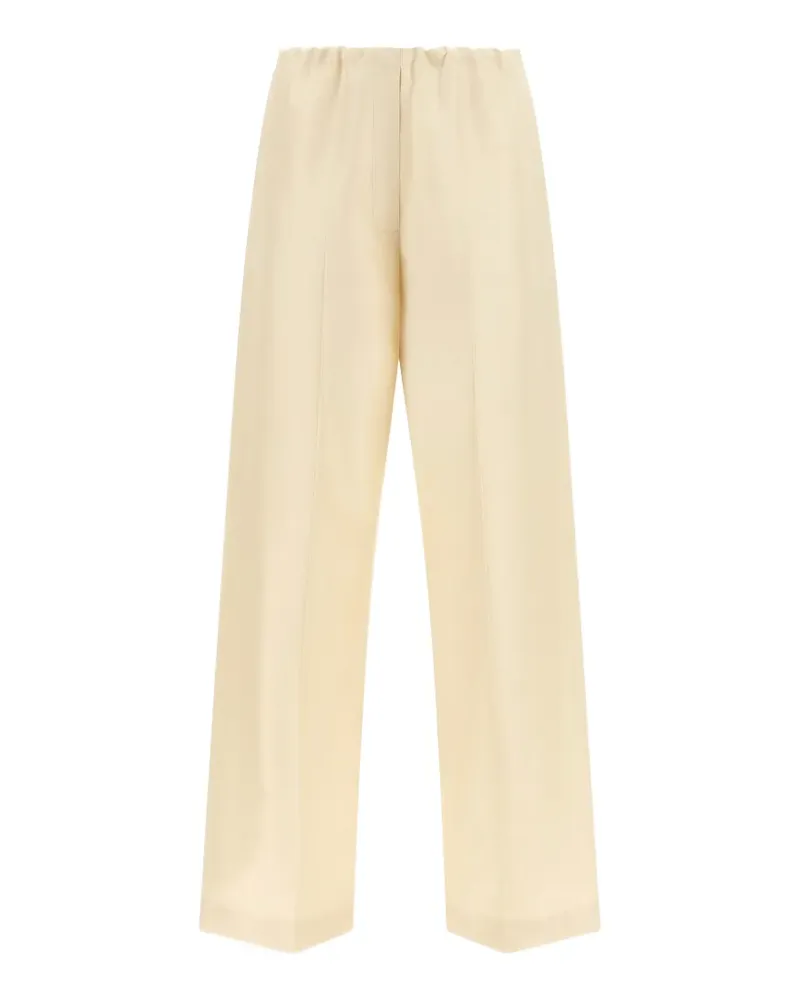 The Row Beta silk shantung trousers - Nude Nude