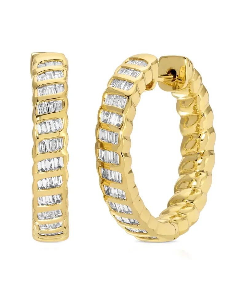 ANITA KO 18kt Zoe Gelbgoldcreolen mit Diamanten Gold