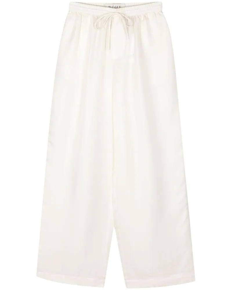 Róhe Wide-Leg-Hose aus Seide - Nude Nude