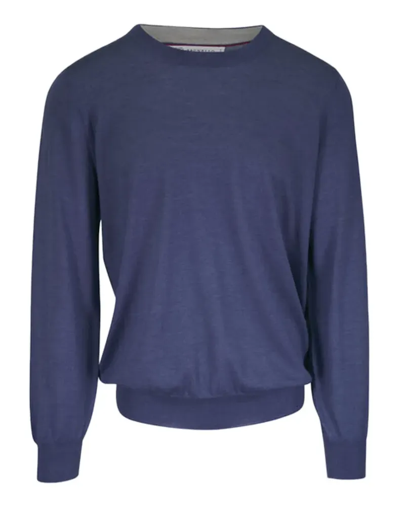 Brunello Cucinelli Kaschmirpullover mit Rundhalsausschnitt - Blau Blau