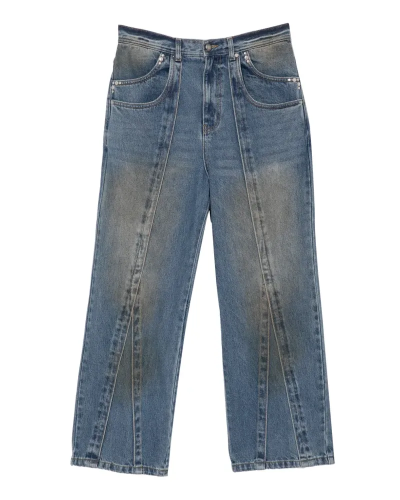 Andersson Bell Weite Jeans im Layering-Look - Blau Blau