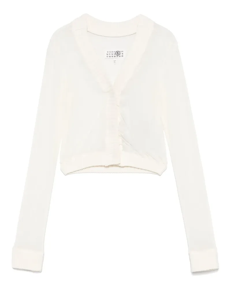 Maison Margiela Cardigan aus Mesh - Nude Nude