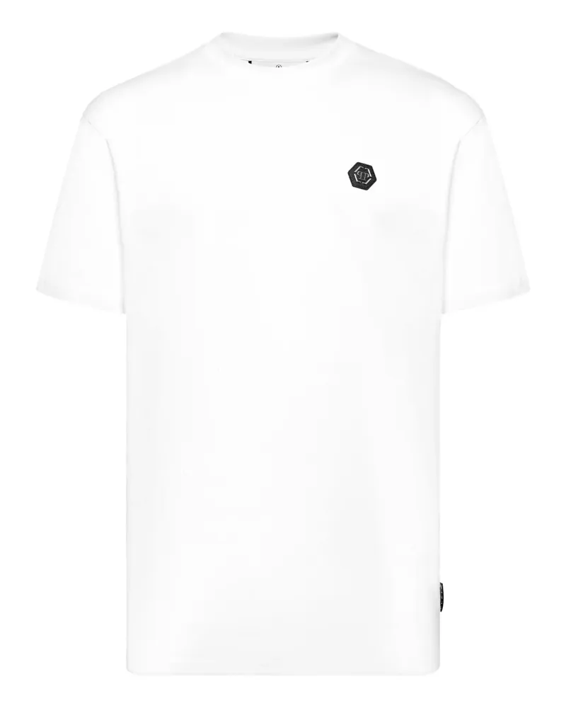 Philipp Plein T-Shirt mit Gothic Plein-Verzierung - Weiß Weiß