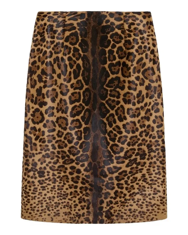 16ARLINGTON Carmen Midirock mit Leopardenprint - Braun Braun