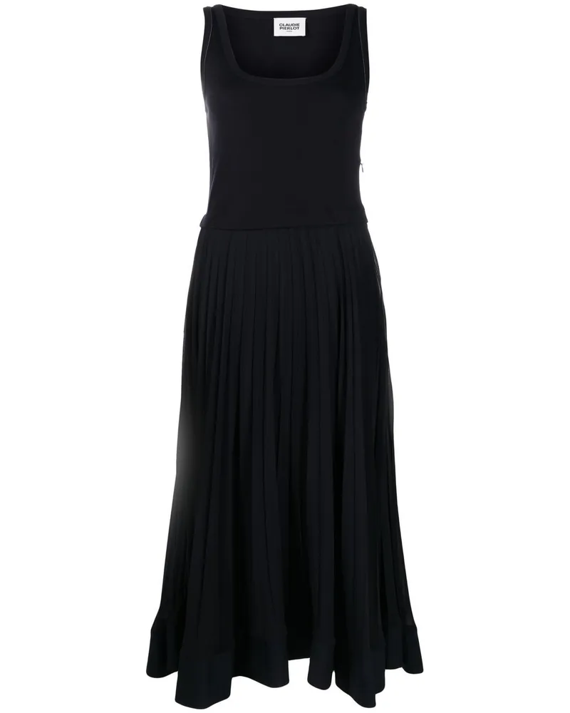 Claudie Pierlot Maxikleid mit Falten - Blau Blau