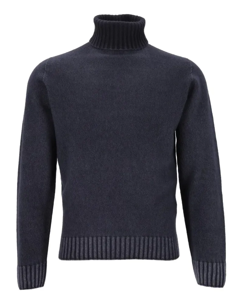 Al Duca D’Aosta 1902 Gerippter Rollkragenpullover - Blau Blau