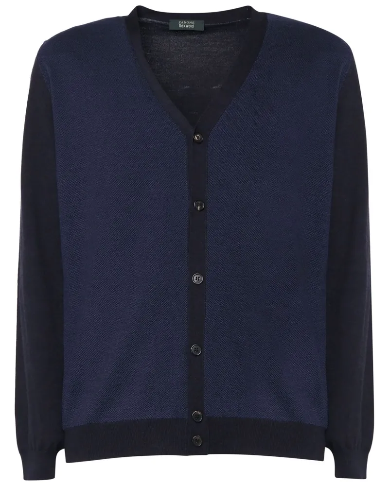 Zanone Cardigan aus Baumwolle - Blau Blau