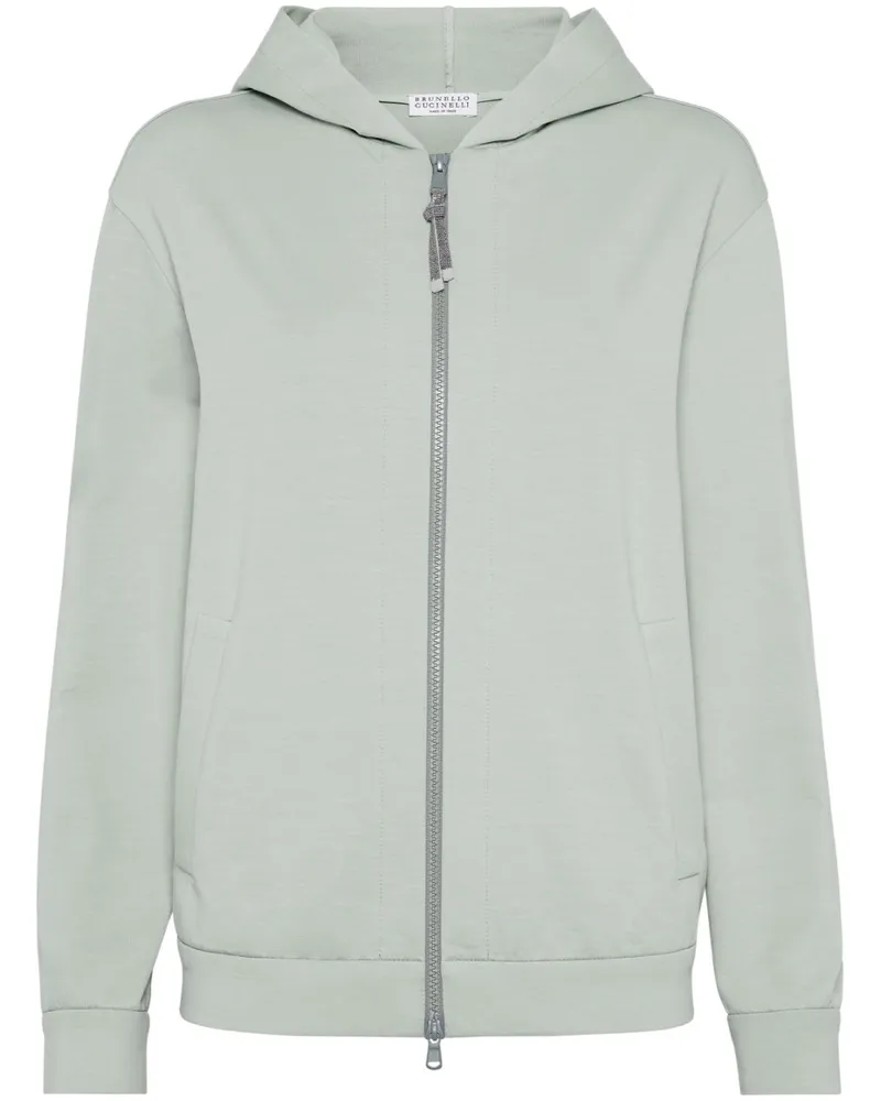 Brunello Cucinelli Kapuzenjacke mit Reißverschluss - Grün Grün