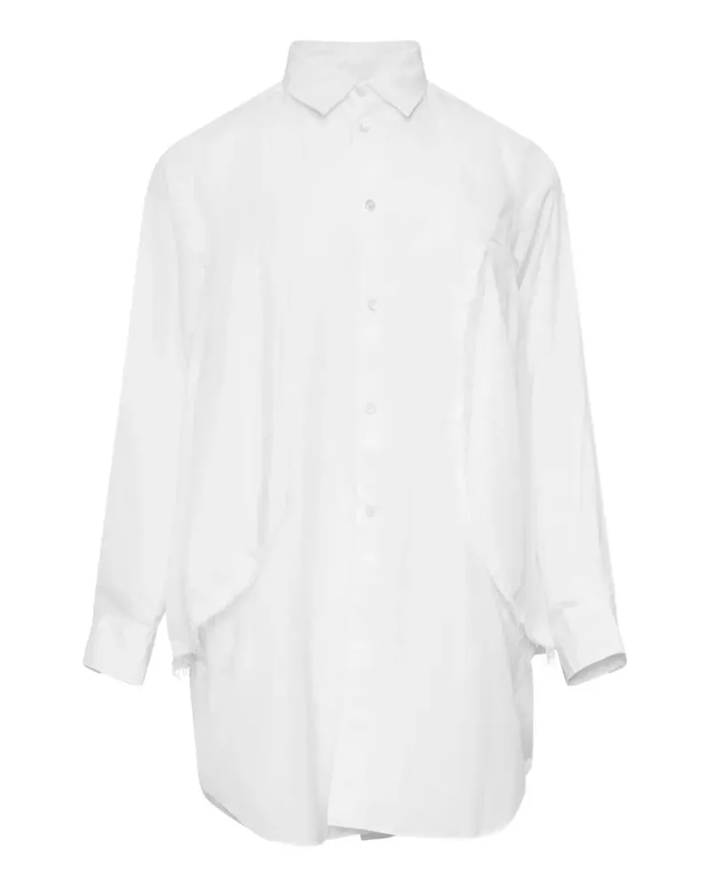 Comme des Garçons lace-panel oversized shirt - Weiß Weiß