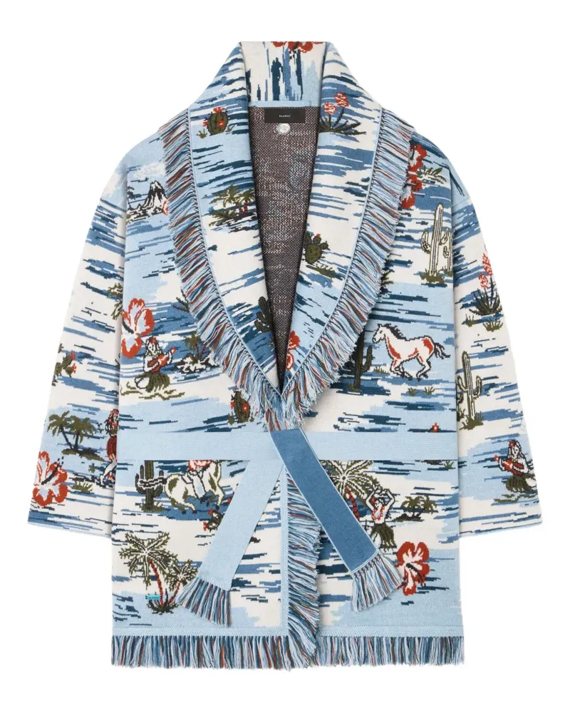 Alanui Tex-Hawaii Roundtrip Cardigan mit Fransen - Blau Blau