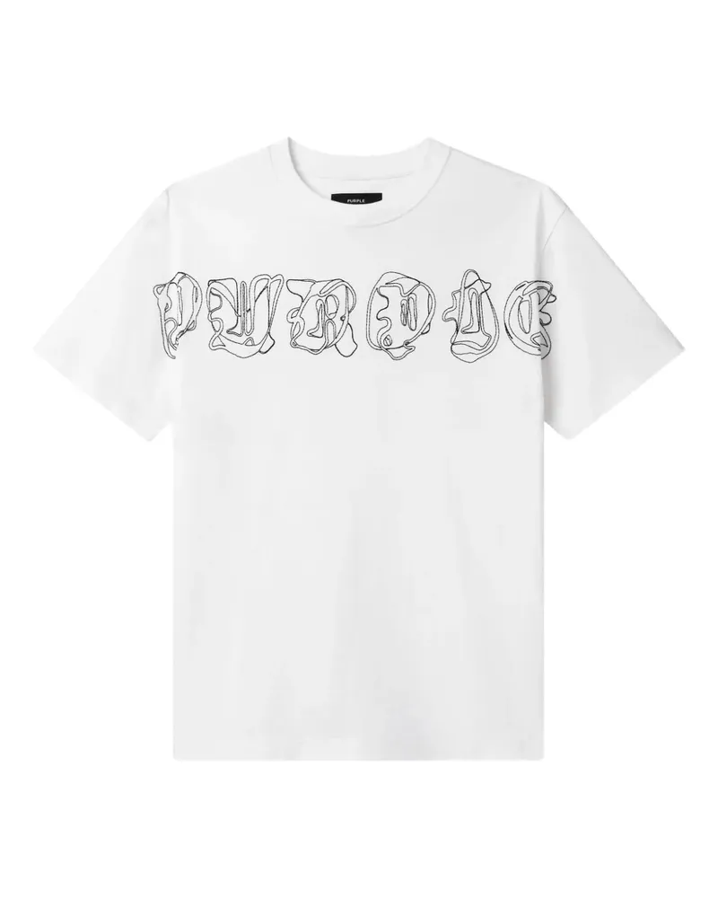 PURPLE BRAND T-Shirt mit grafischem Print - Weiß Weiß