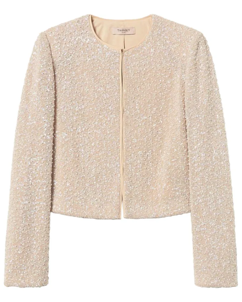Twin-Set Jacke mit Pailletten - Nude Nude