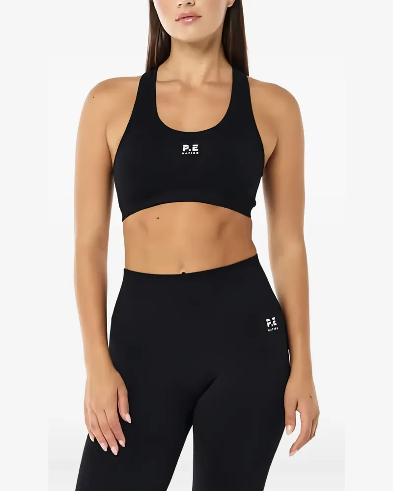 P.E. NATION Nahtloser Restore Sport-BH - Schwarz Schwarz