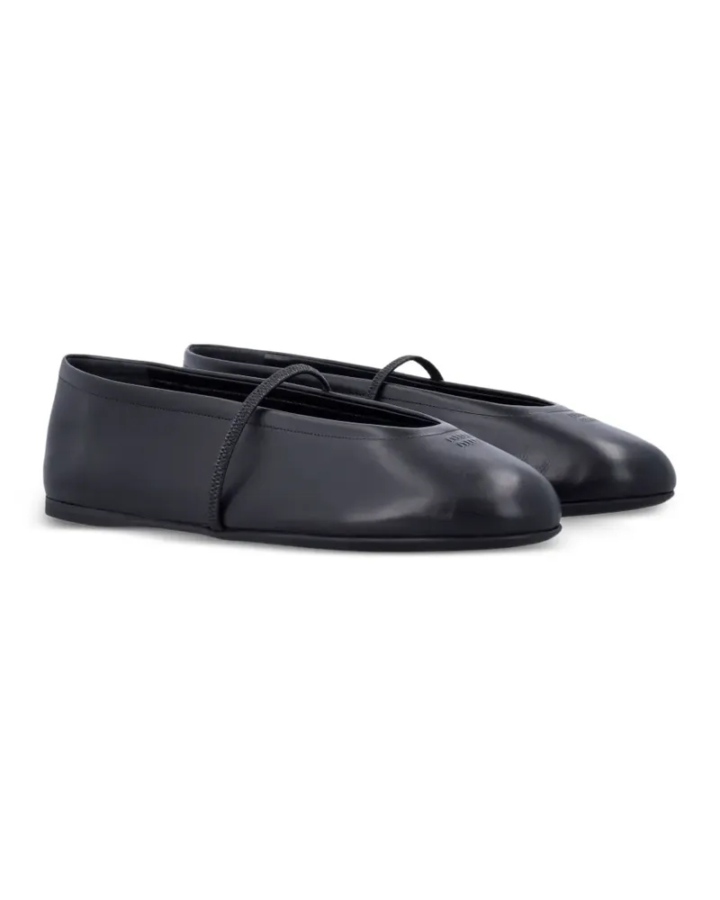 Miu Miu Ballerinas mit Logo-Print - Schwarz Schwarz