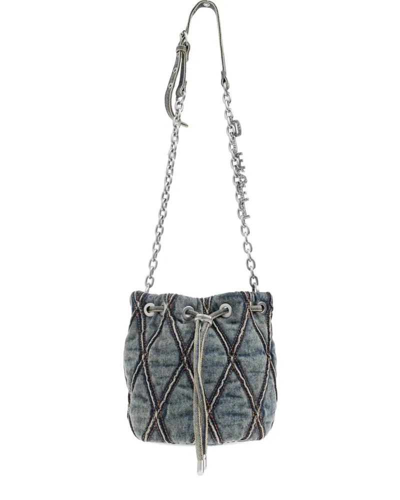 Diesel Gesteppte Charm-D Mini-Tasche mit Kettenriemen - Blau Blau