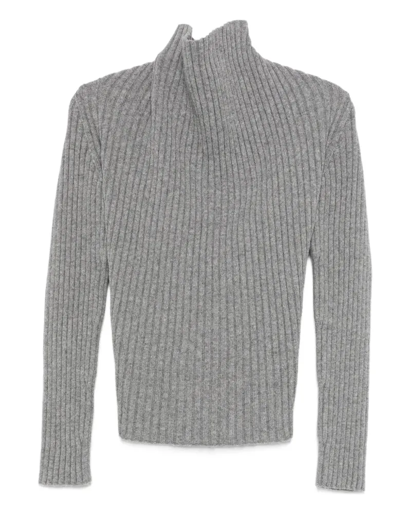 Victoria Beckham Gerippter Rollkragenpullover - Grau Grau