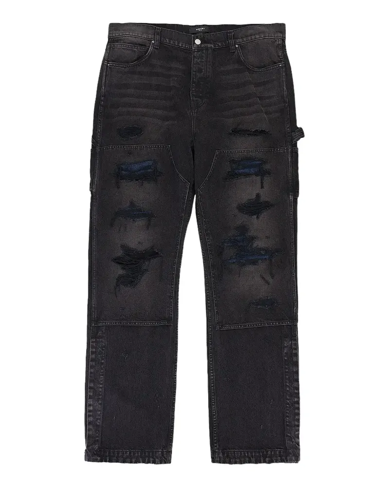 Amiri Jeans in Distressed-Optik - Schwarz Schwarz