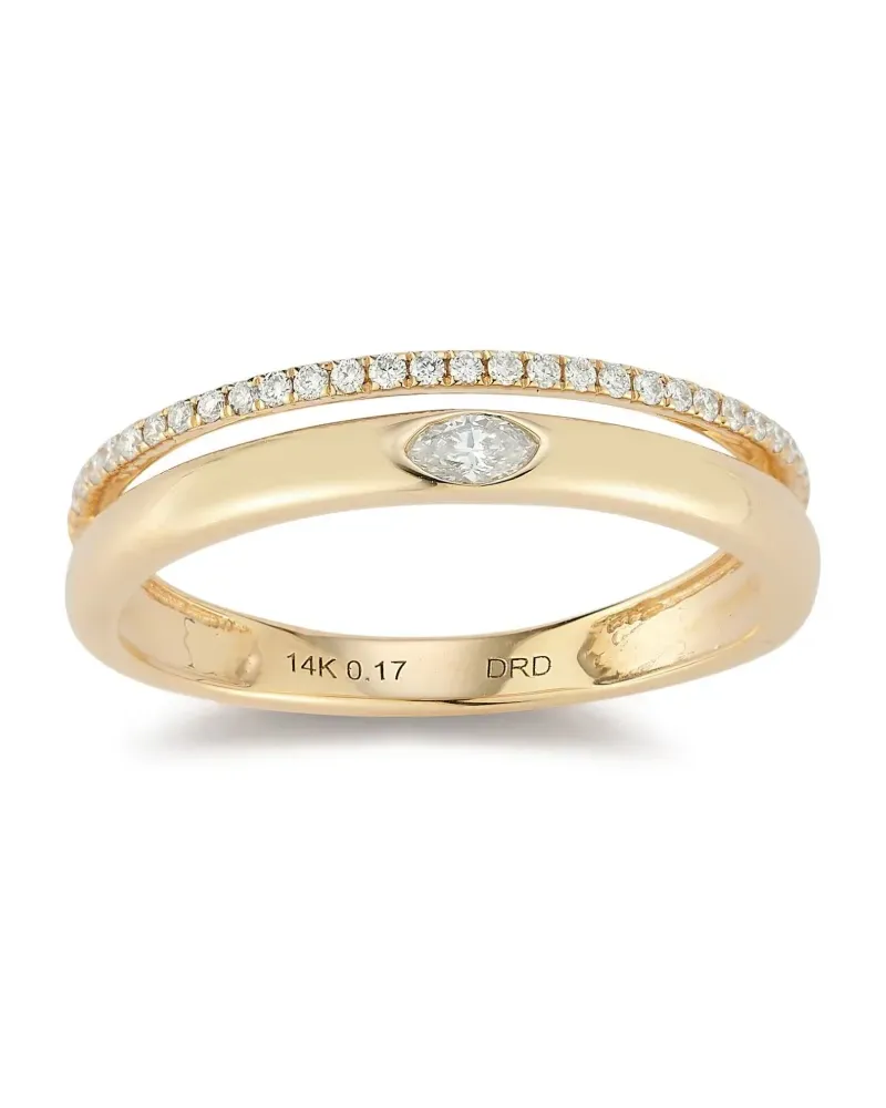 Dana Rebecca Designs 14kt Alexa Jordyn Gelbgoldring mit Diamant Gold