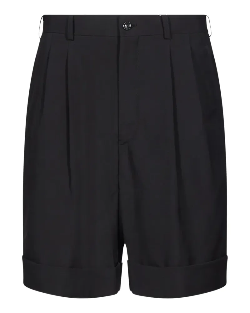 Comme des Garçons Shorts mit Falten - Schwarz Schwarz