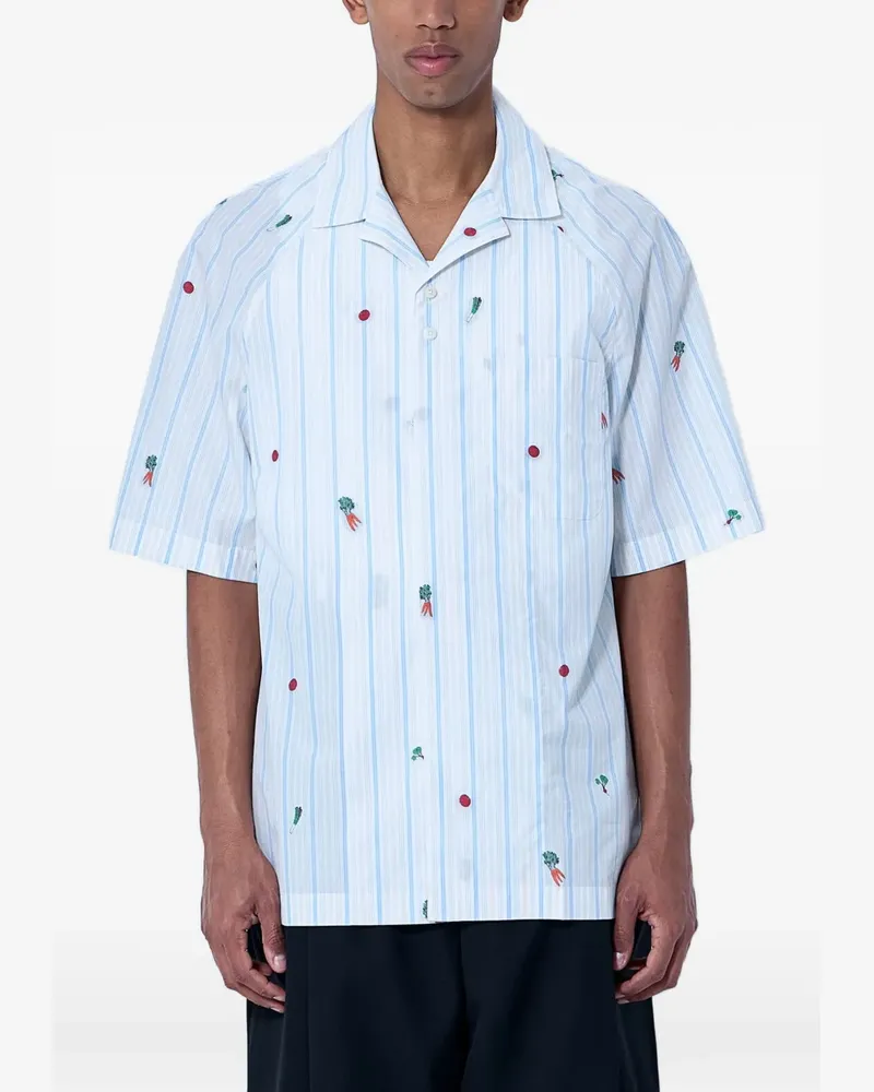 Jacquemus Gemustertes Poloshirt - Blau Blau