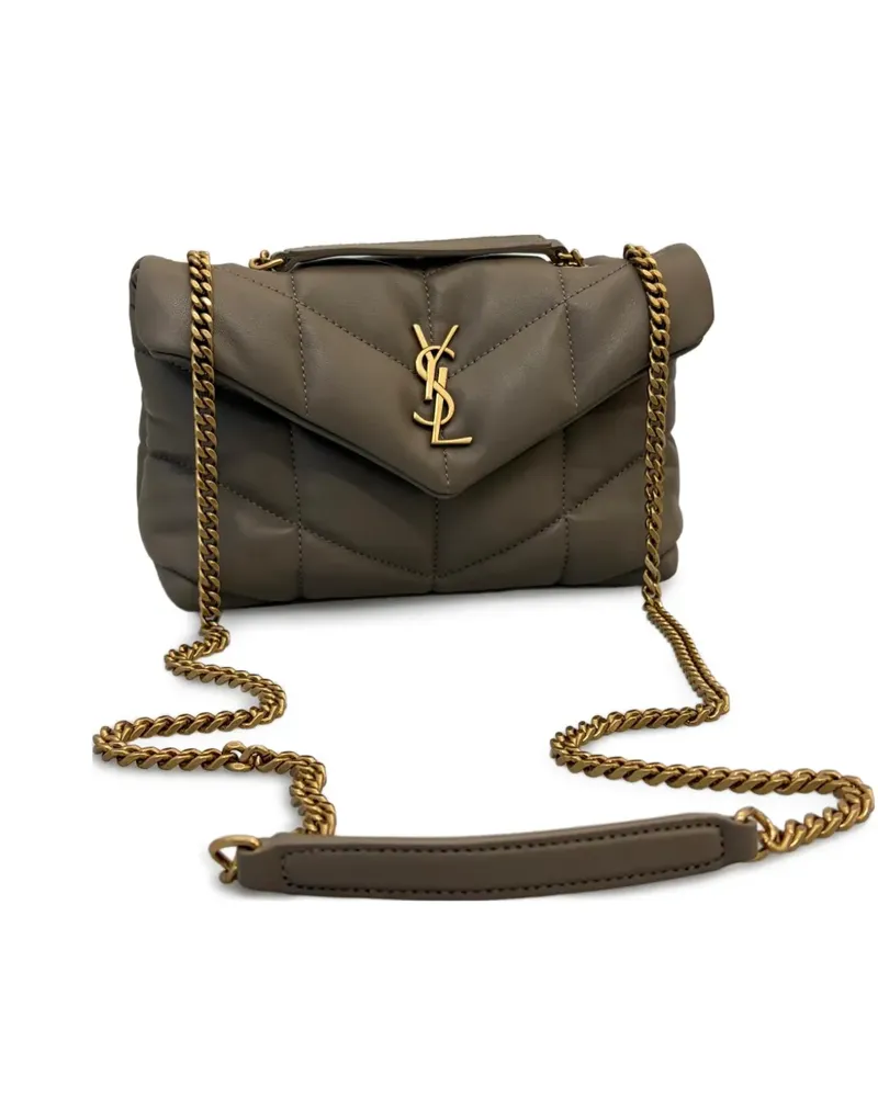 Saint Laurent Toy Puffer Schultertasche - Grau Grau