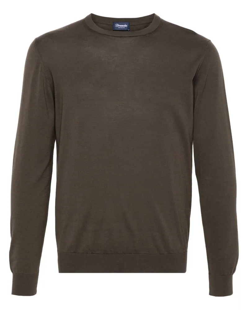 Drumohr  Fein gestrickter Pullover - Braun Braun