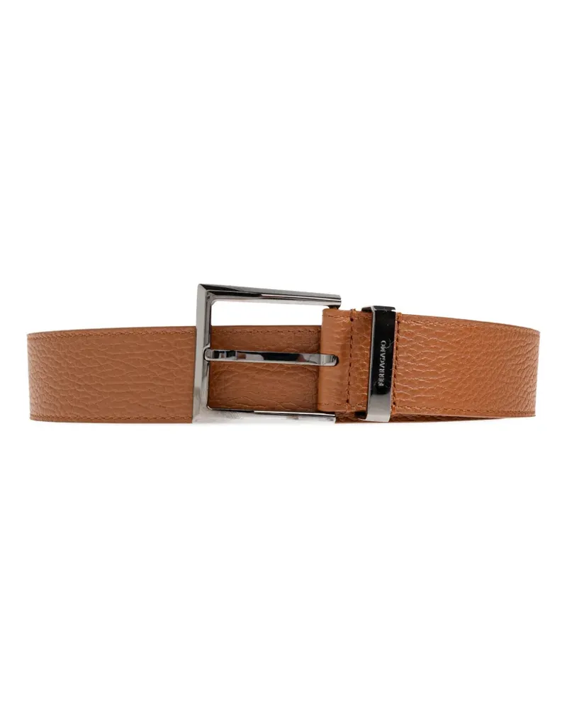 Ferragamo grained leather belt - Nude Nude
