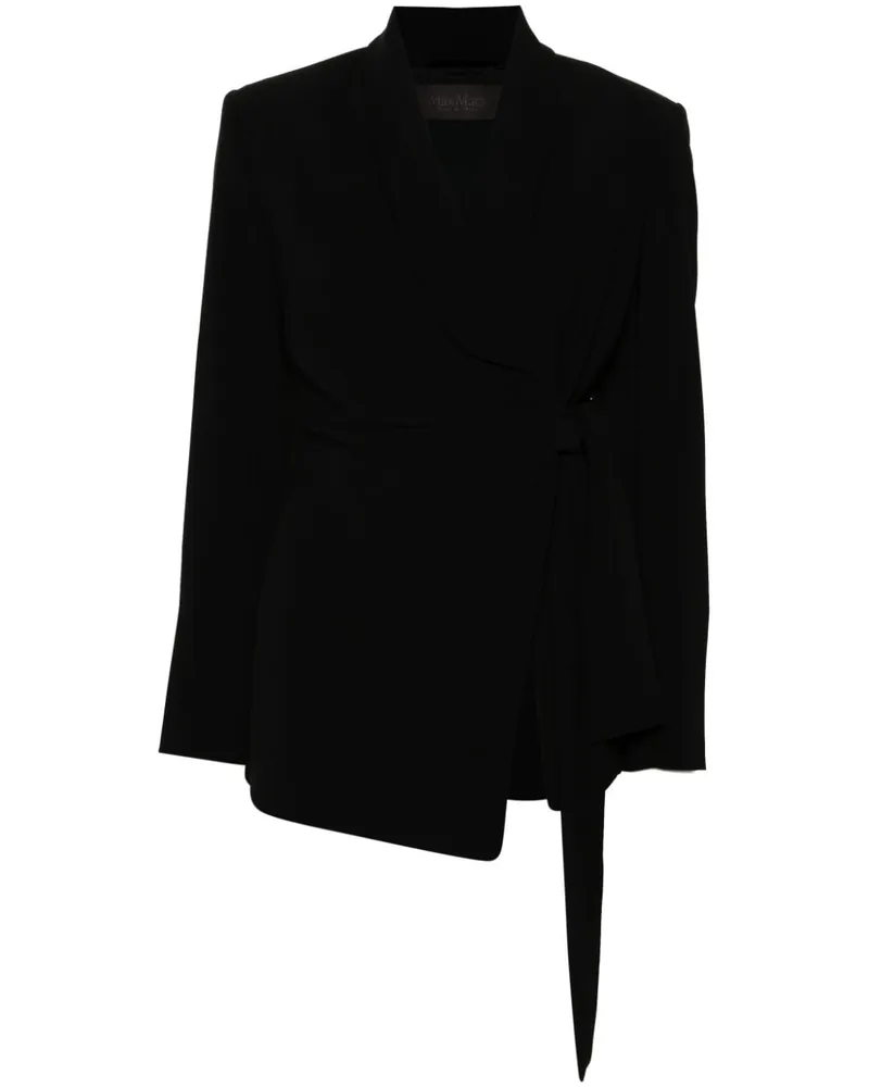 Max Mara Blazer in Wickeloptik - Schwarz Schwarz