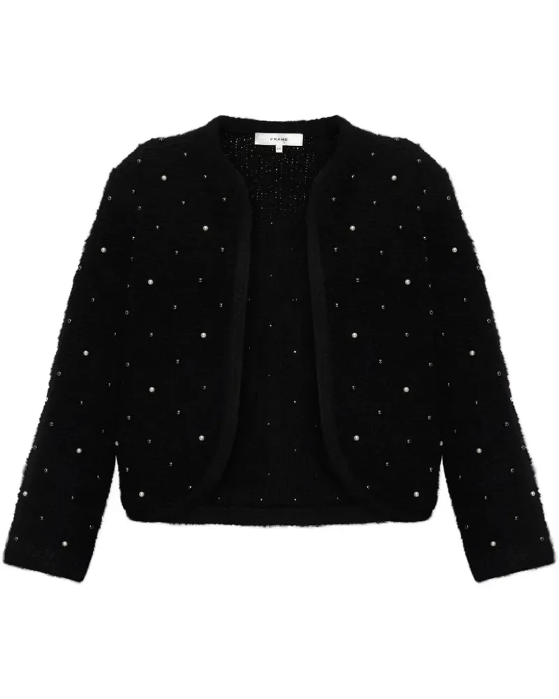 Frame Denim pearl-embellished cardigan - Schwarz Schwarz