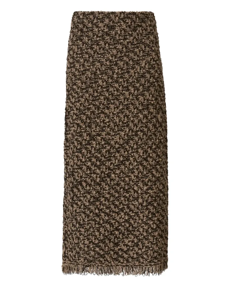 Fabiana Filippi tweed maxi skirt - Braun Braun