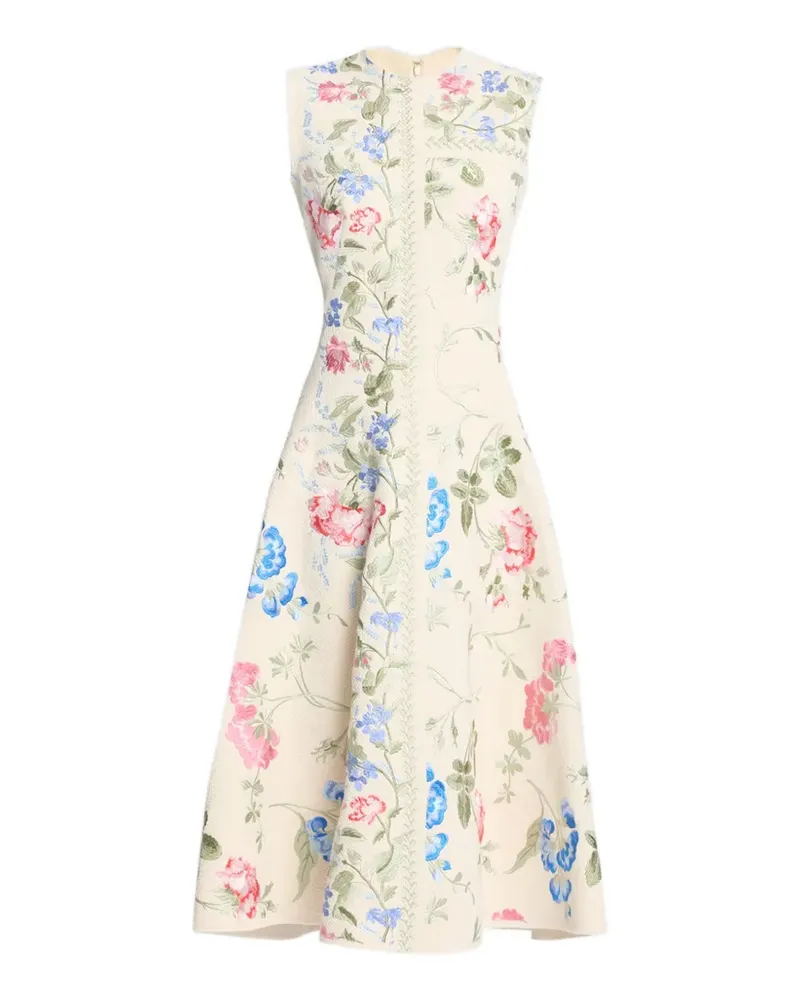 Erdem Kleid mit Blumenprint - Weiß Weiß