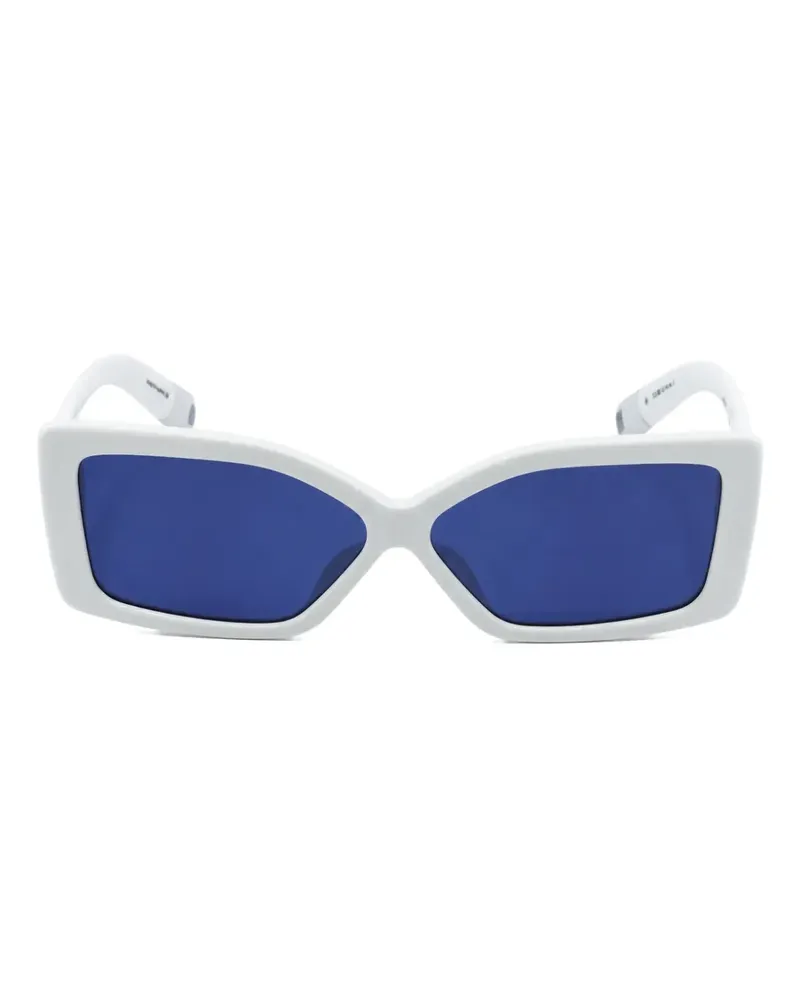 Jacquemus logo-lettering sunglasses - Weiß Weiß
