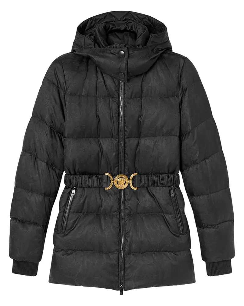 Versace Daunenjacke mit Gürtel - Schwarz Schwarz