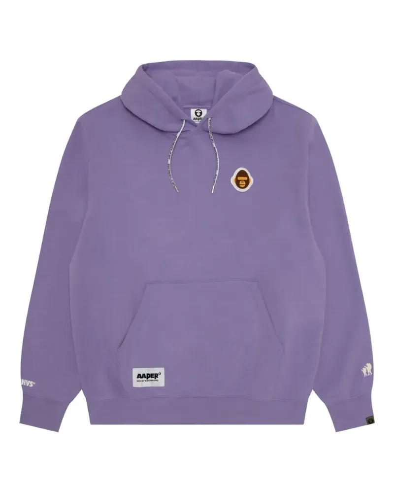 BAPE Hoodie mit Logo-Patch - Violett Violett