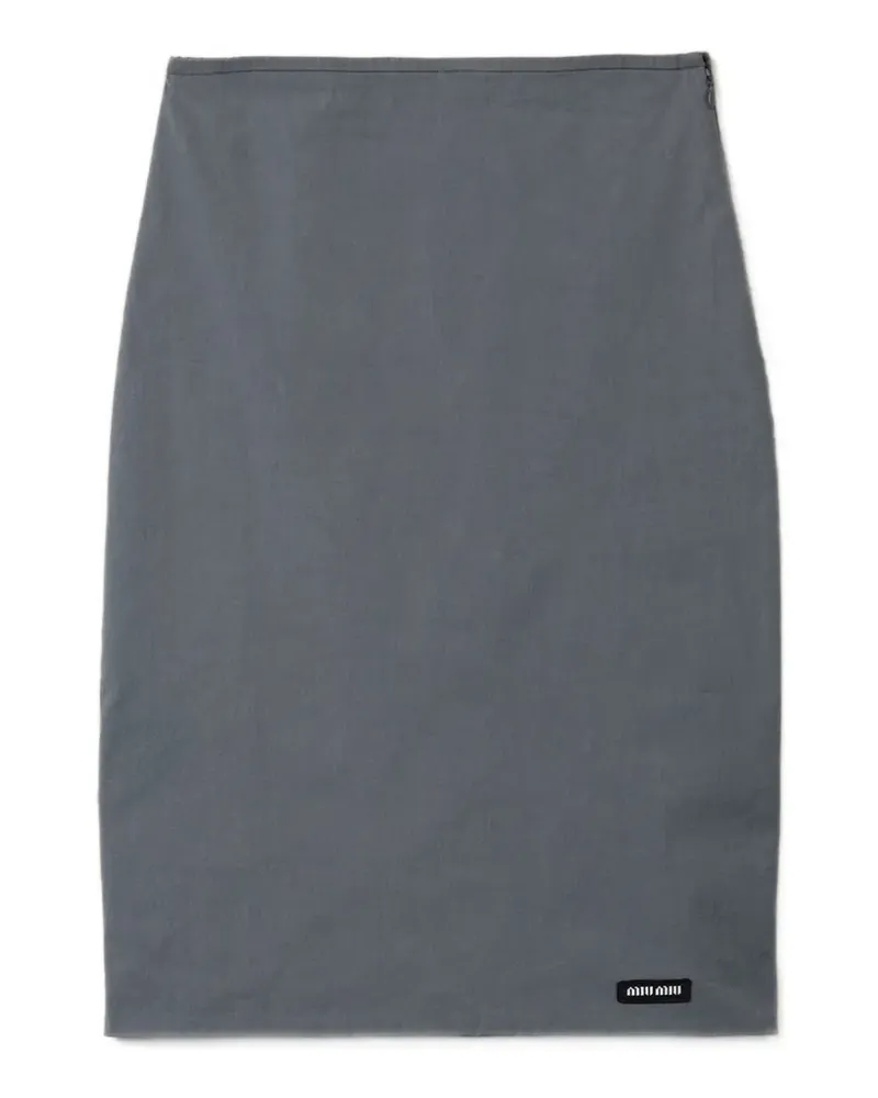 Miu Miu Popeline-Hemd aus Stretch - Grau Grau
