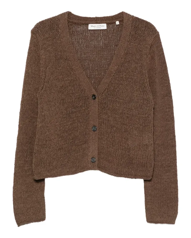 Marc O'Polo V-neck chunky-knit cardigan - Braun Braun