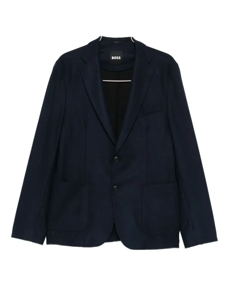 HUGO BOSS notched-lapel blazer - Blau Blau