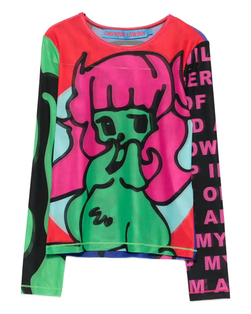CHOPOVA LOWENA Tiny mesh top - Grün Grün