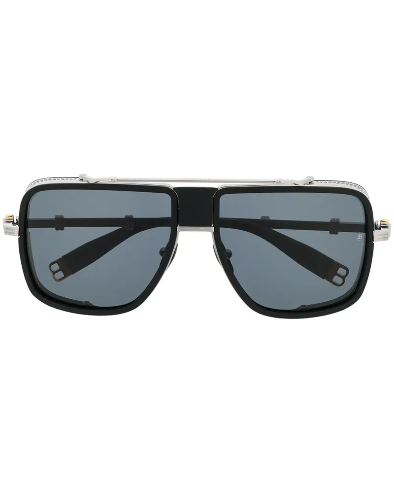 Balmain x Akoni Sonnenbrille mit Seitenschutz - Silber Silber