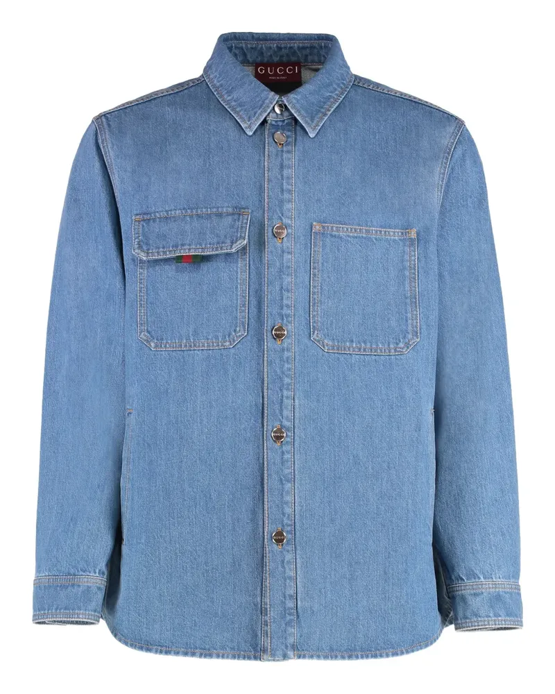 Gucci Jeanshemd mit aufgesetzten Taschen - Blau Blau