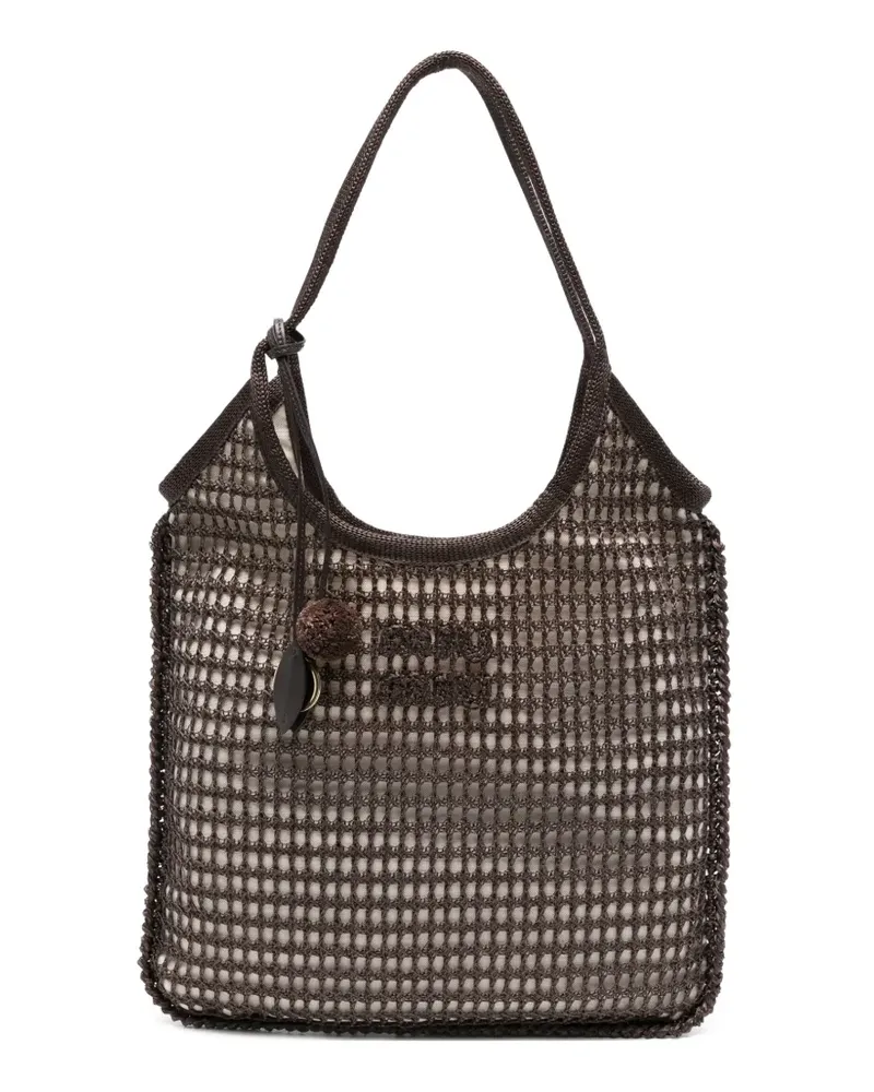 Miu Miu logo-detail tote bag - Braun Braun