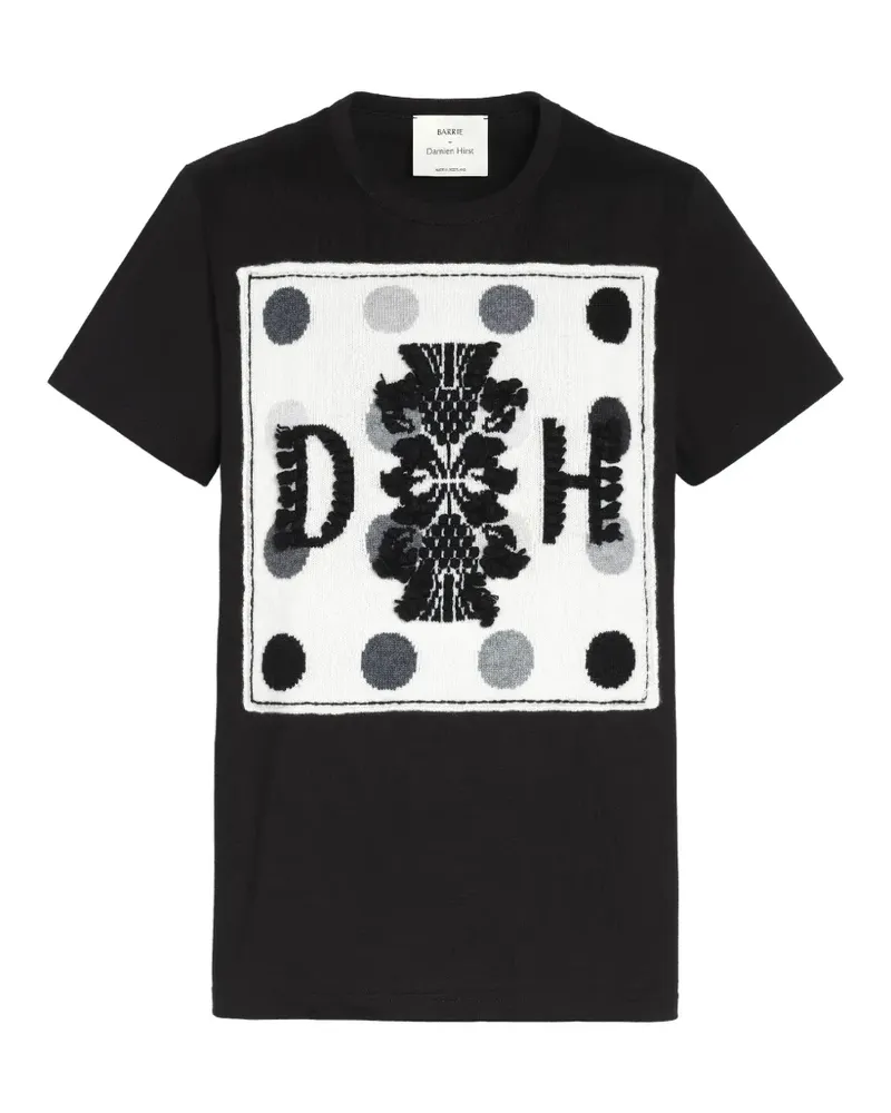 Barrie x Damien Hirst The Spots T-Shirt mit Logo-Patch - Schwarz Schwarz