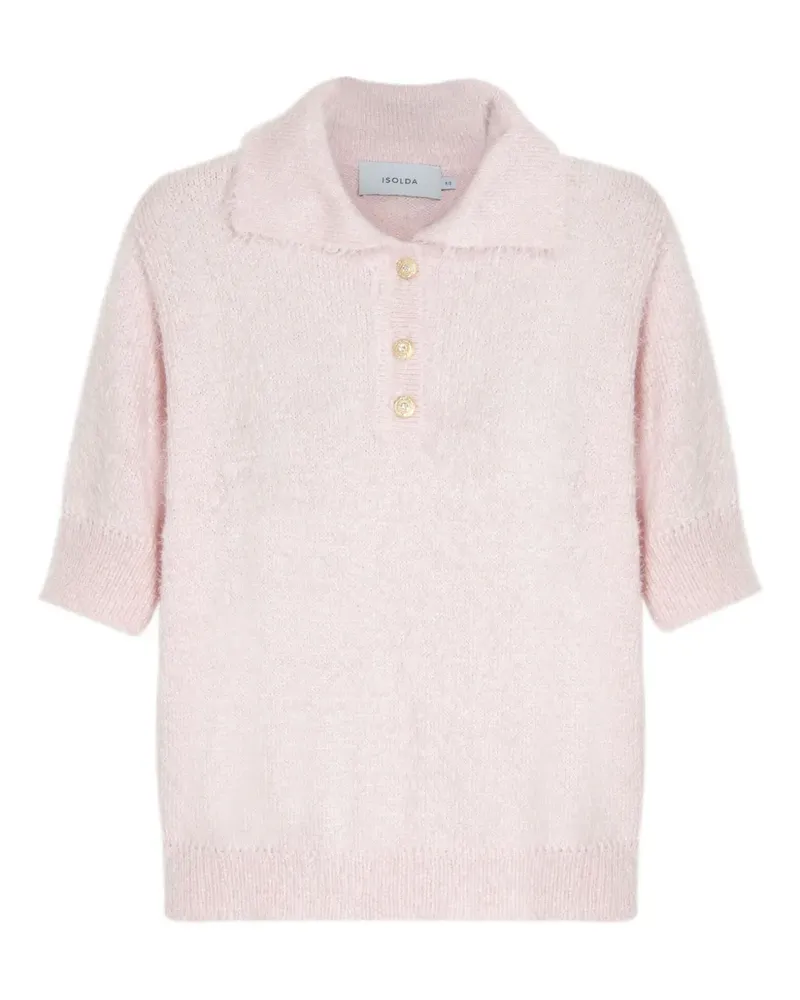 ISOLDA Gestricktes Lençóis Poloshirt - Rosa Rosa