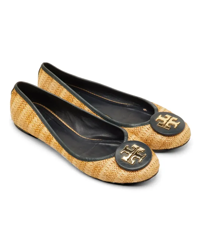 Tory Burch Ballerinas aus Raffiabast - Nude Nude