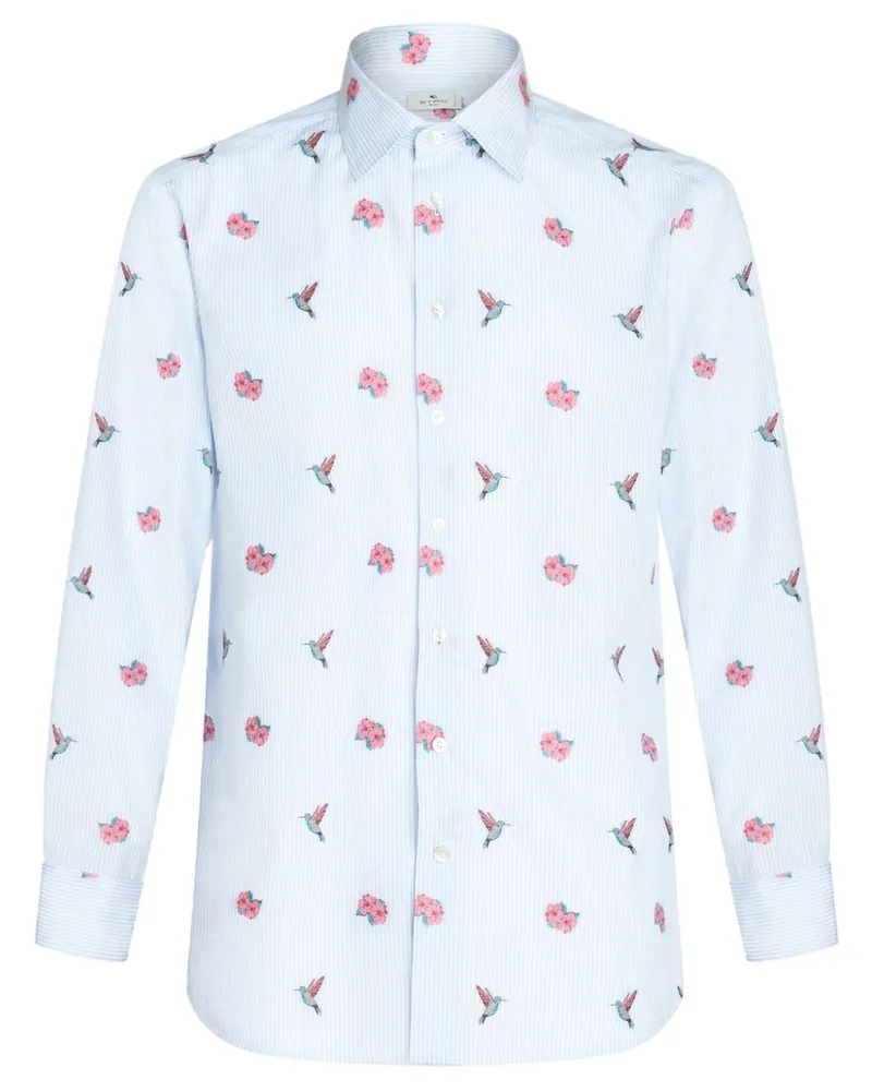 Etro Hemd mit Jacquardmuster - Blau Blau