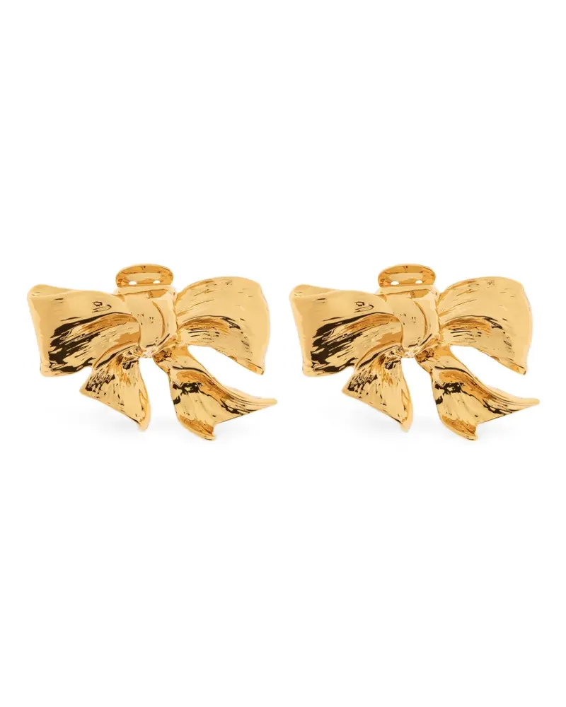 Moschino bow-detail clip-on earrings - Gold Gold