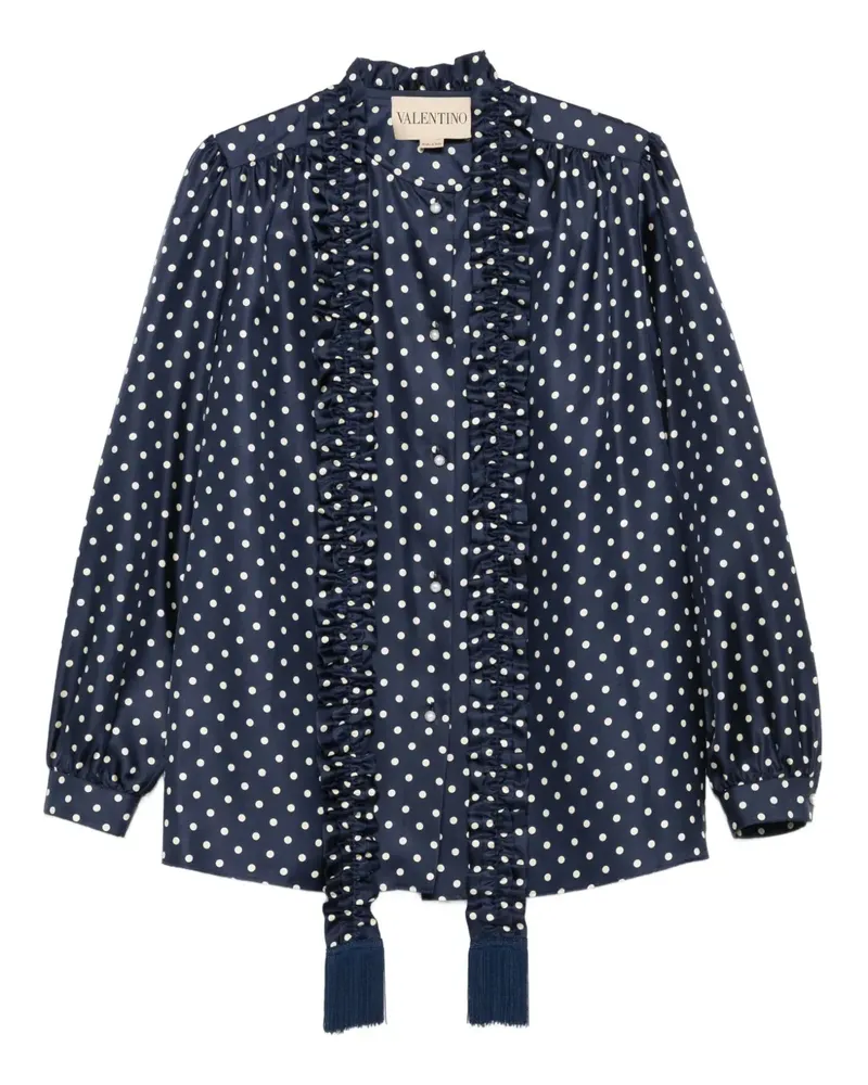 Valentino Garavani Gerüschtes Hemd mit Polka Dots - Blau Blau
