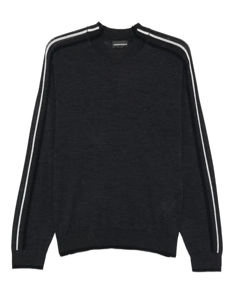Emporio Armani Pullover mit Streifendetail - Grau Grau
